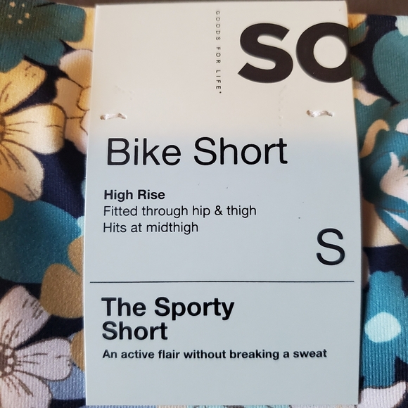 SO | Junior's Crossover Biker Shorts in Blue Floral sz Various - Picture 7 of 10